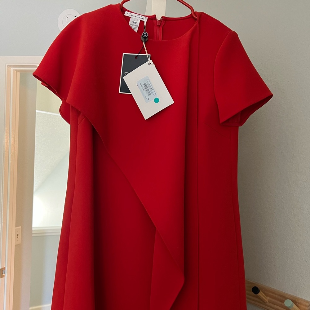 Oscar de la Renta red dress